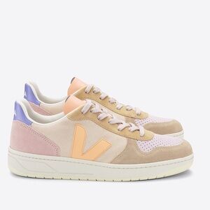 Veja V-10 Suede Multicolor Peach Sneakers Size 5